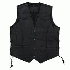 Gilet in pelle da uomo